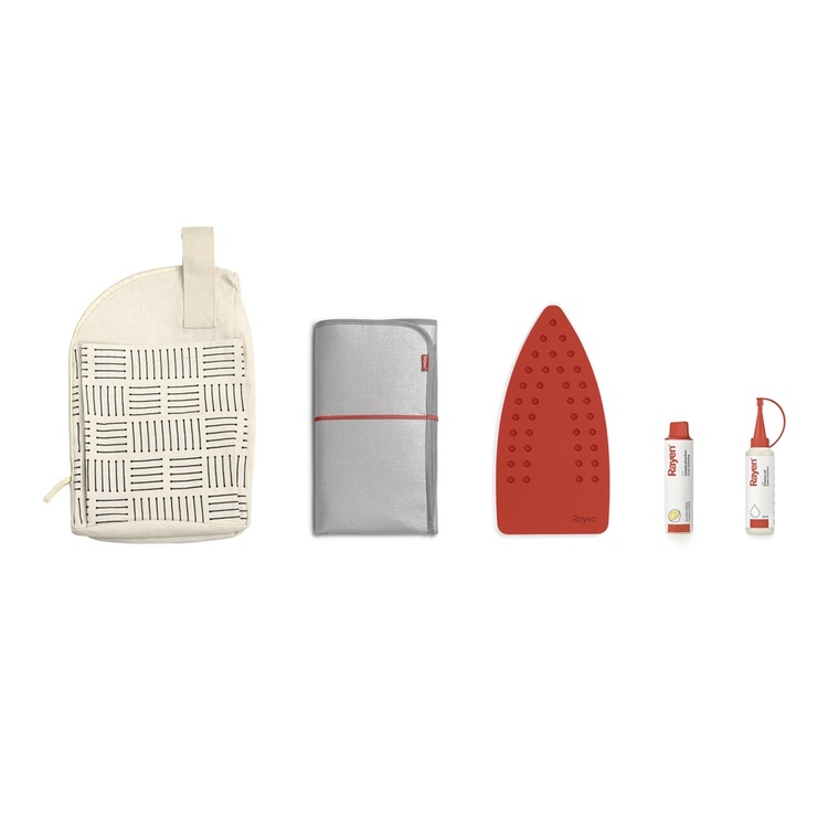 Strykjärnsväska , strykfilt, rengöring mm, IRONING KIT, Off White