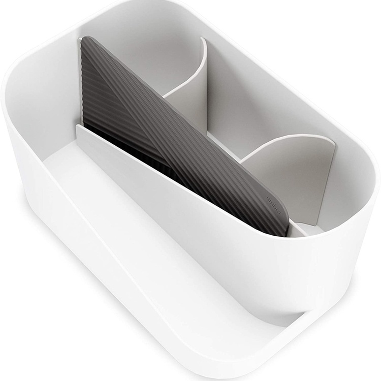 Ställ för hårtork mm , UMBRA GLAM HAIR TOOLS ORGANISER, 26,5 x 17 x H 12,5 cm, Vit / grå