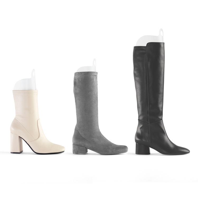 Stövelstöd, fyra st, Adjustable boot shapers, Transparant vit