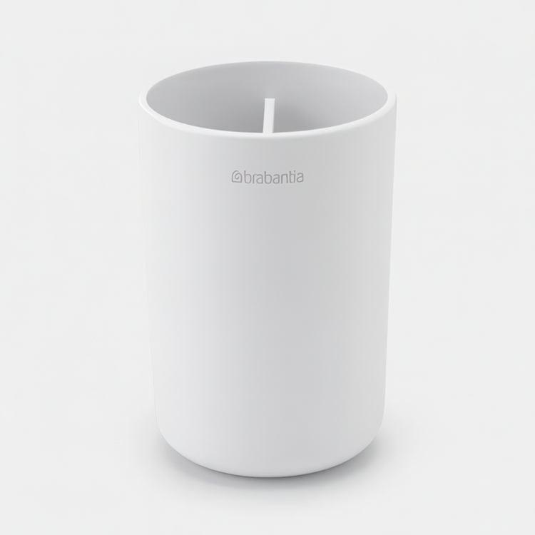 Tandborstmugg med avdelare, Brabantia, Vit