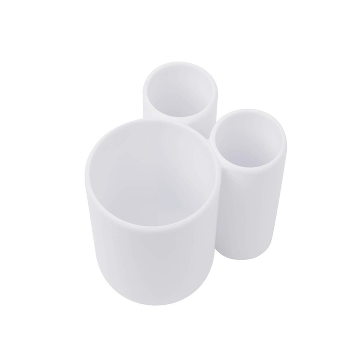 Tandbortsmugg / Pennkopp, TOUCH, 10 x 8 x H 10 cm, Umbra, vit