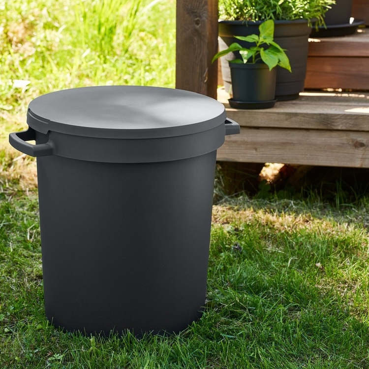Tunna med handtag och lock 45L