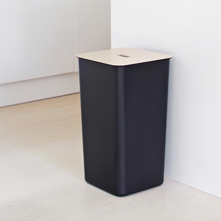Tvättkorg med trälock 53L, SmartStore