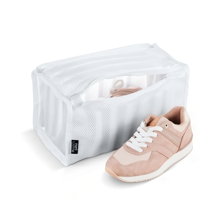 Tvättpåse för skor, LAVAGGIO SCARPE, 35x18 xH18 cm, vit