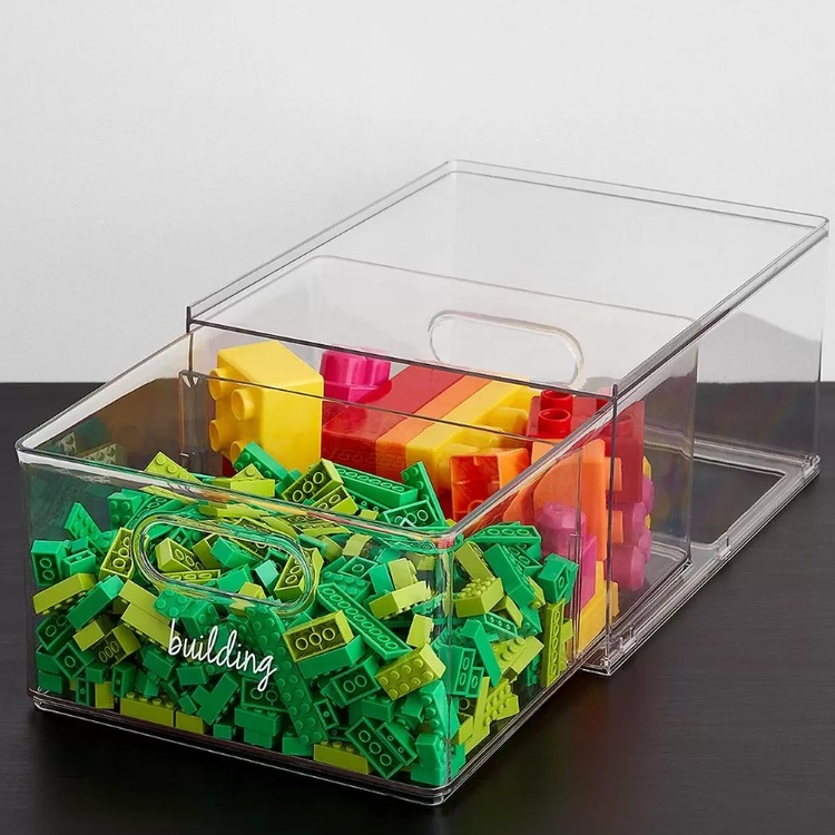 Utdragbar låda med avdelare, THE HOME EDIT ALL PURPOSE BIN DRAWER, 27,3 x 35,6 x H 17cm, Transparent