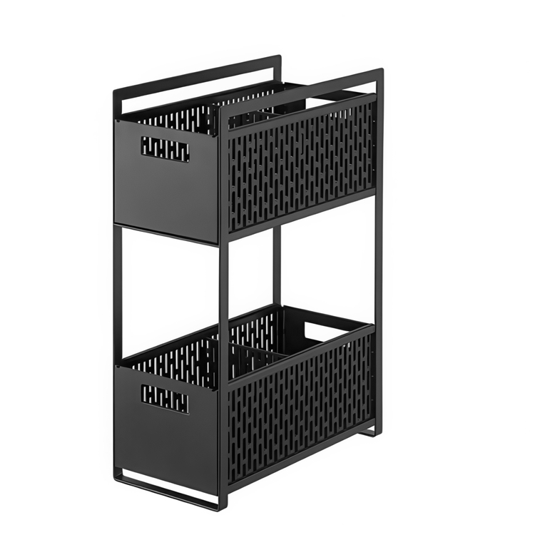 Utdragbara korgar, TOWER 2-TIERD BASKETS, Yamazaki, 32.5 x 16 x H 46 cm
