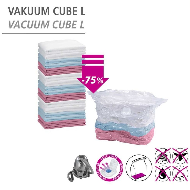 Vakuumpåse, VACUUM CUBE LARGE, 70 x 35 x H 100 cm, Klar