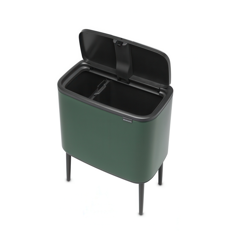 Återvinningsstation på ben med 2 fack, Brabantia, Grön