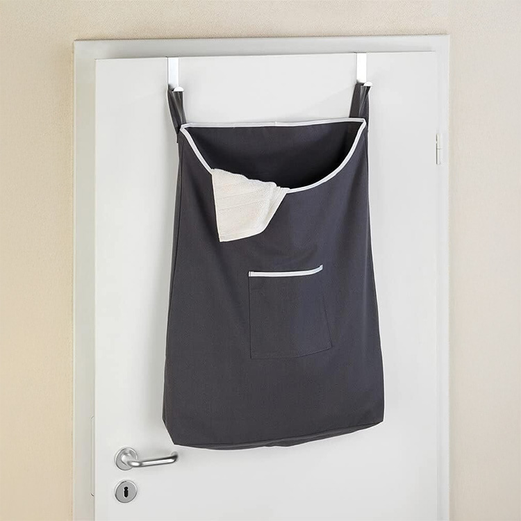 Tvättkorg över dörren, 65 L, CANGURO, 52 x 10 x H 81cm, Grå